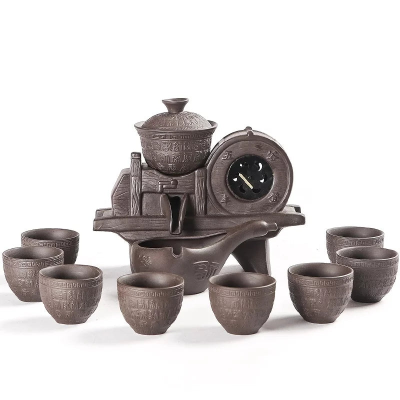 Vintage Portable Lazy Purple Sand Automatic Anti-scald Gongfu Tea Set