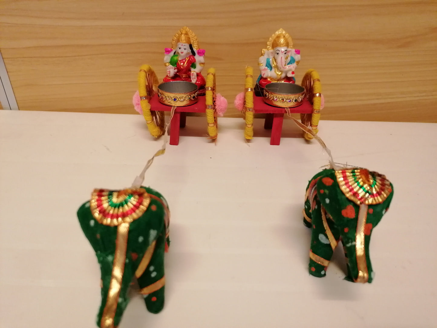 Lakshmi Ganesh Cart Tea light set