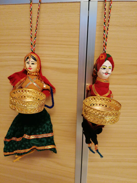 Puppet wall hanging Tea light set