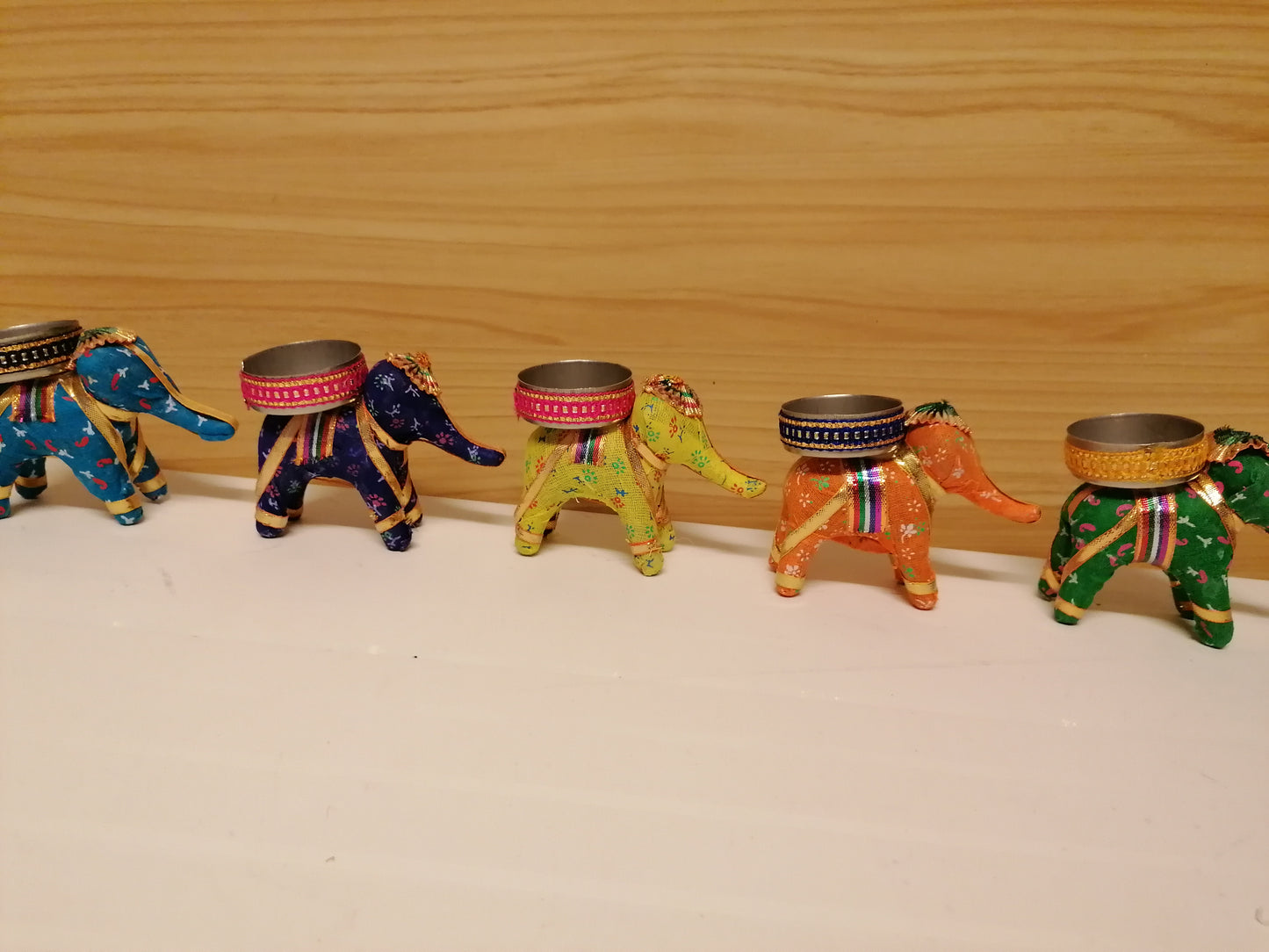 Gotta Pattu elephant Tea light(Set of 2)