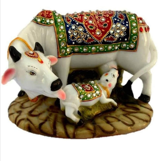 Polyresin Kamdhenu Cow statue