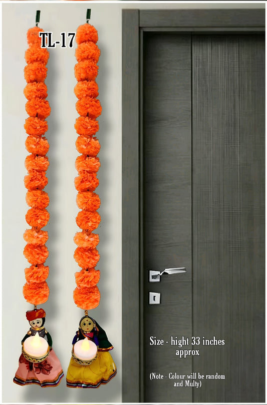Flower Puppets Hanging T-lights Pair