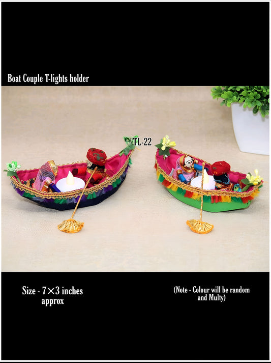 Couple Boat Tea lights
