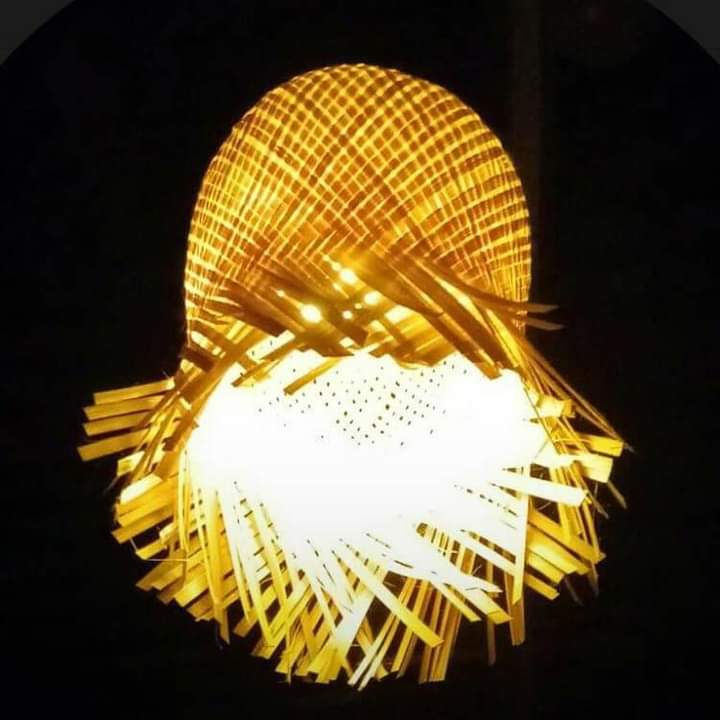 Handmade bamboo lampshades