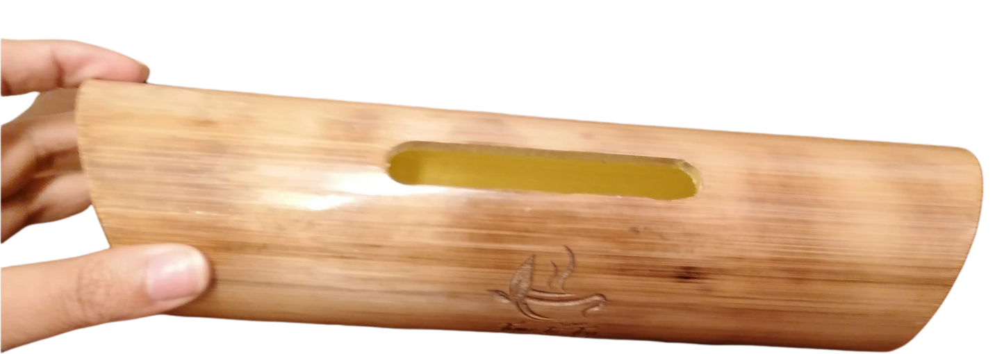 Handcarved Natural Bamboo Wood Phone Audio Amplifier Speaker