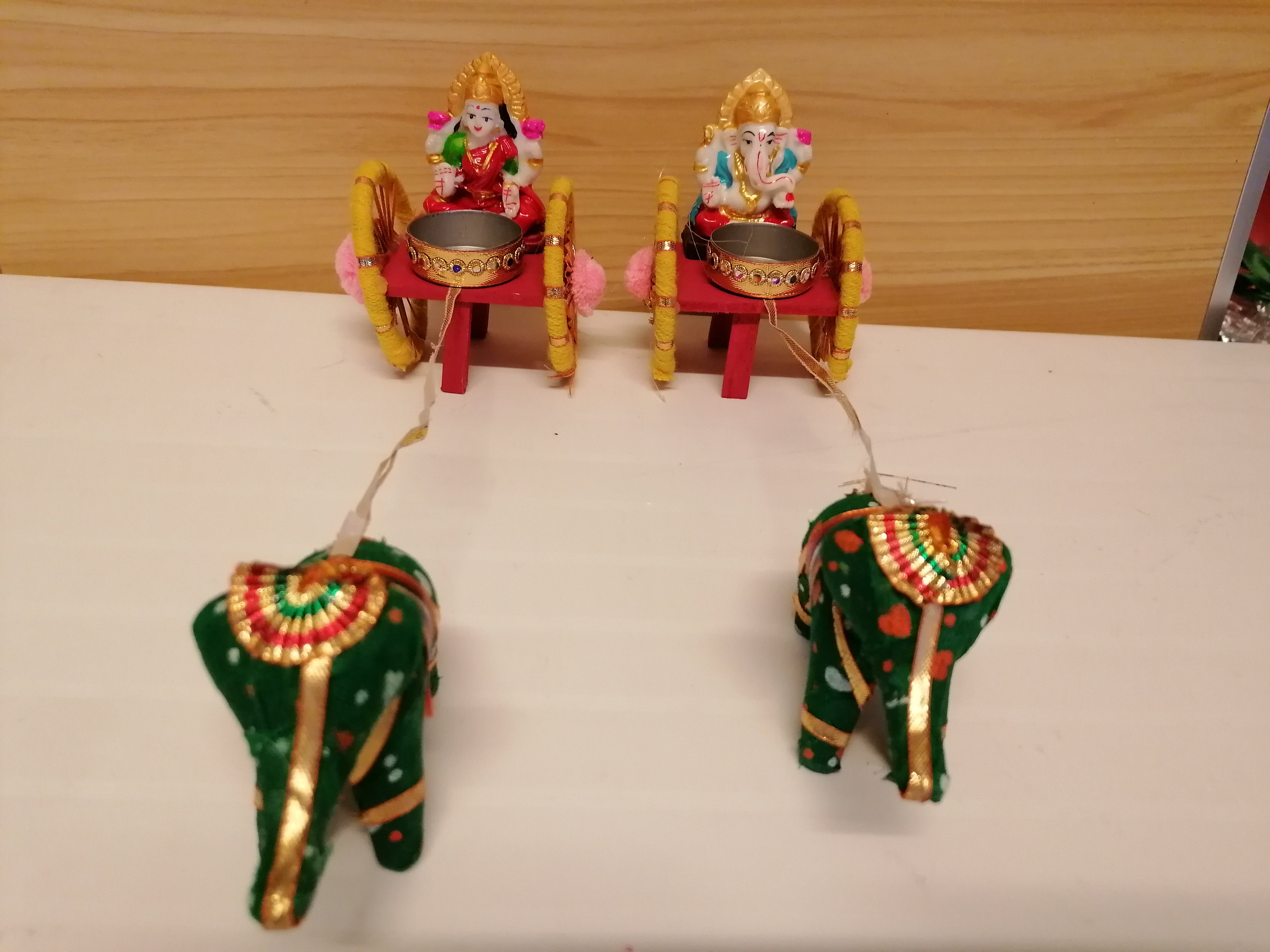 Lakshmi Ganesh Cart Tea light set