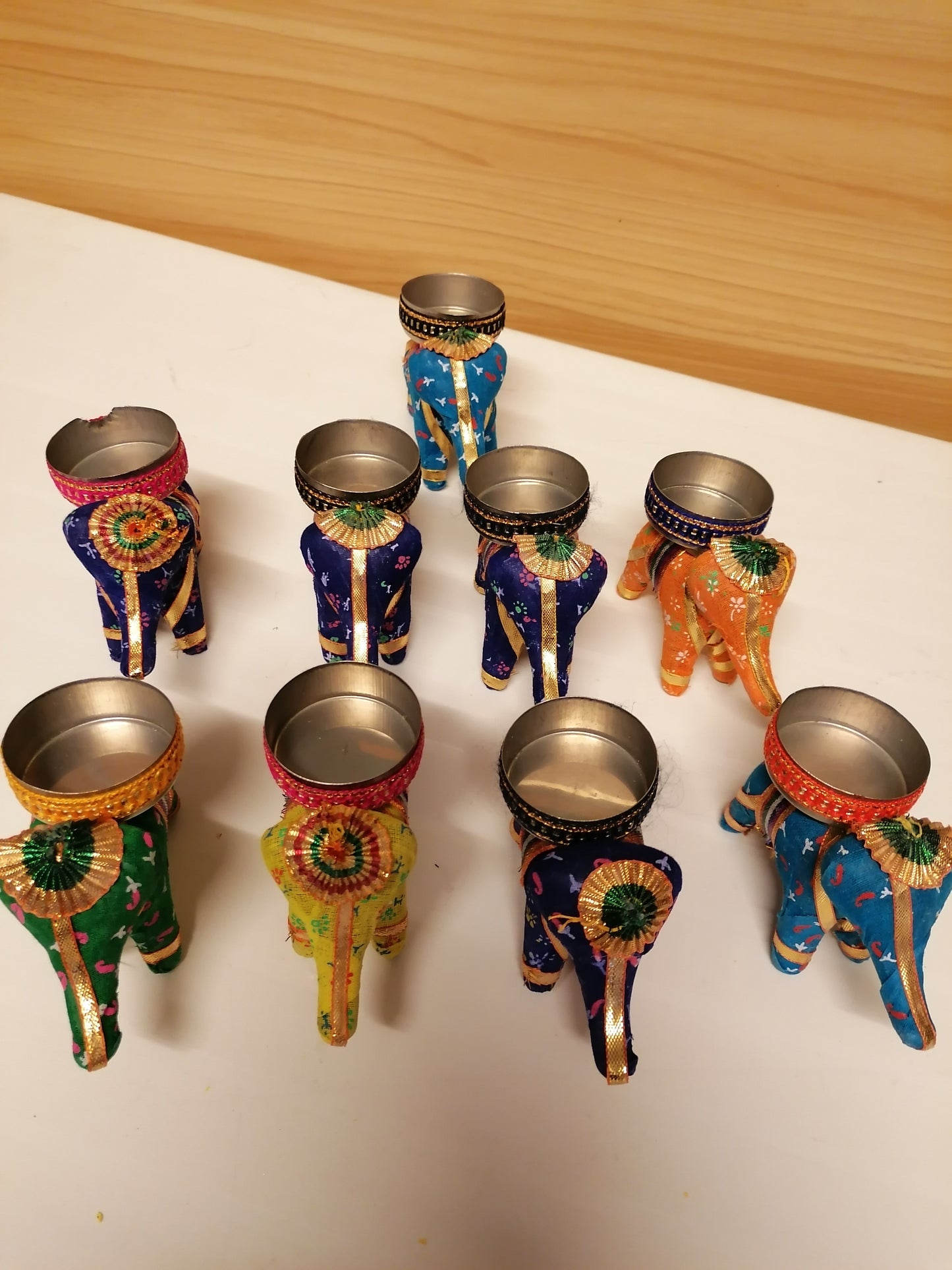 Gotta Pattu elephant Tea light(Set of 2)